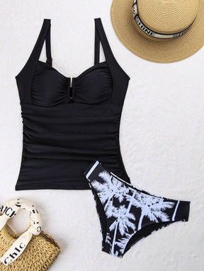 Conjunto Tankini Tropical Black