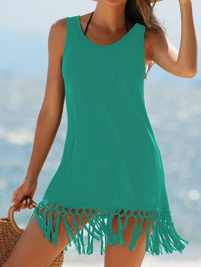 Saída de Praia com Franjas Boho