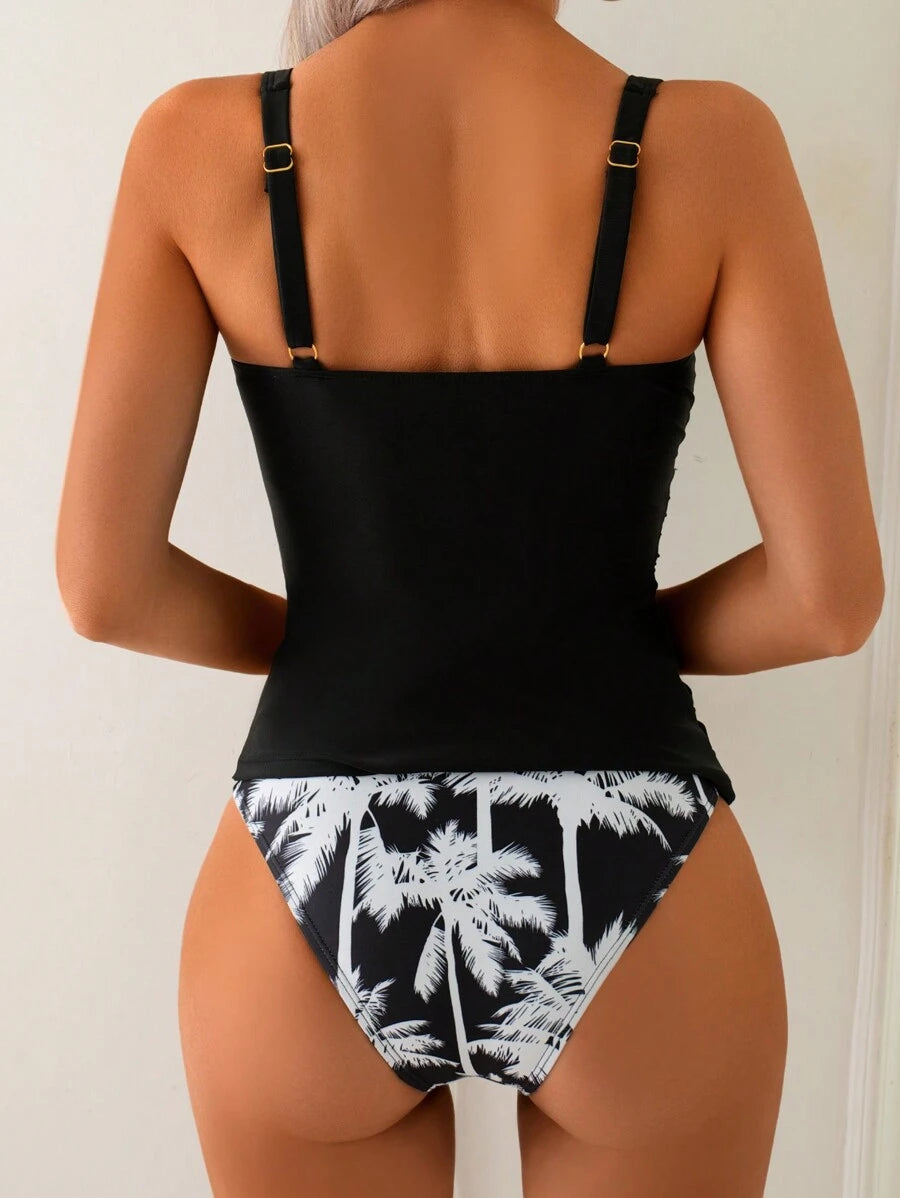 Conjunto Tankini Tropical Black