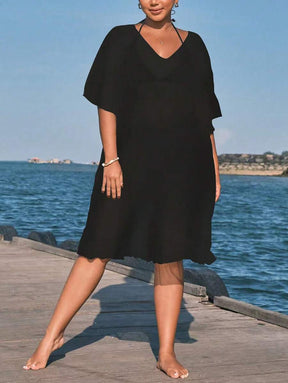 Saída de Praia Floral Plus Size