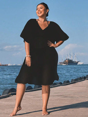 Saída de Praia Floral Plus Size