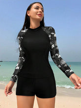 Conjunto Surfwear Manga Longa Floral