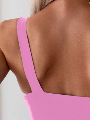 Maiô sofisticado Ombro Único com Detalhe Dourado