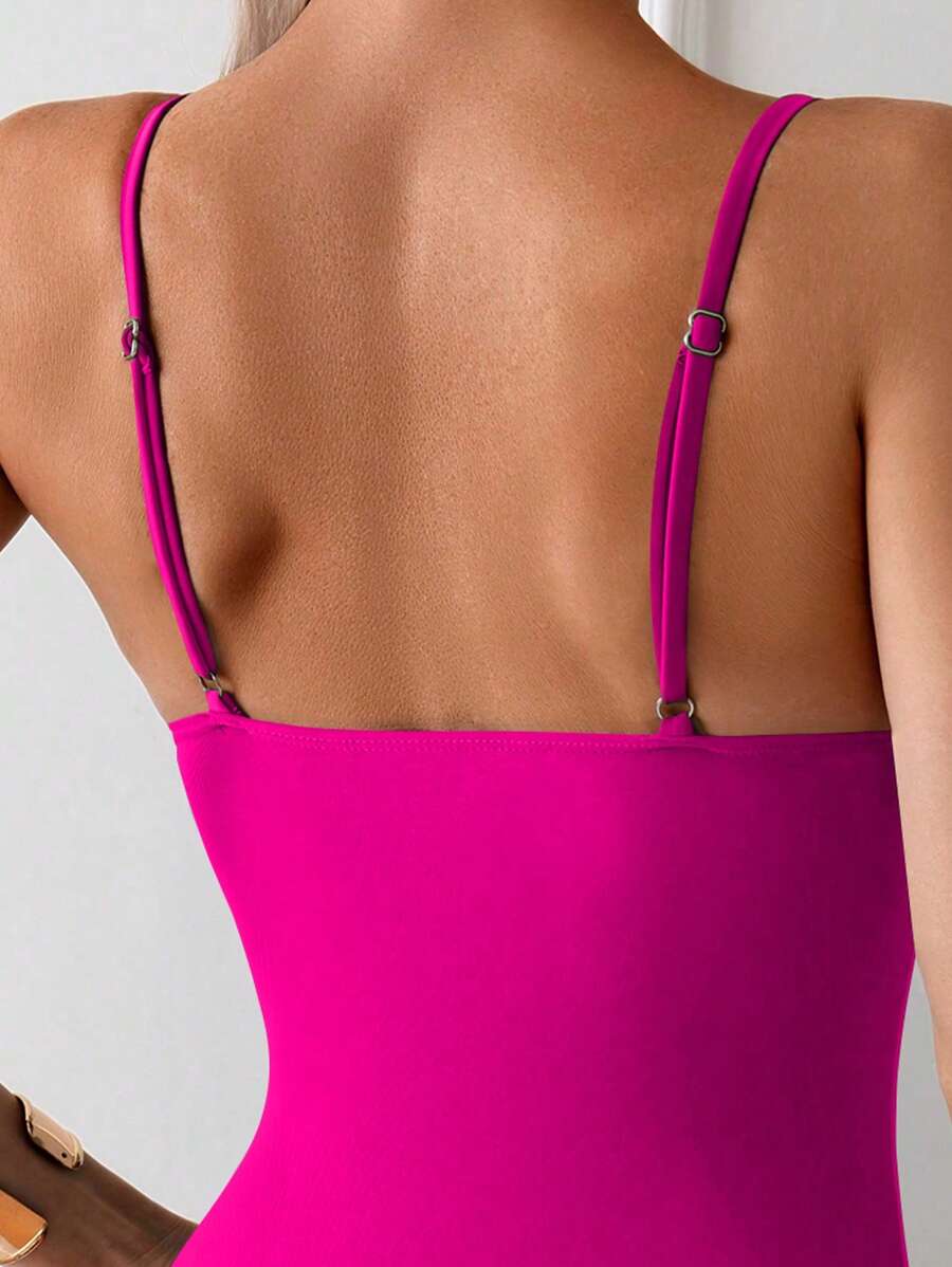 Maiô Preto Modelador com Alças Finas