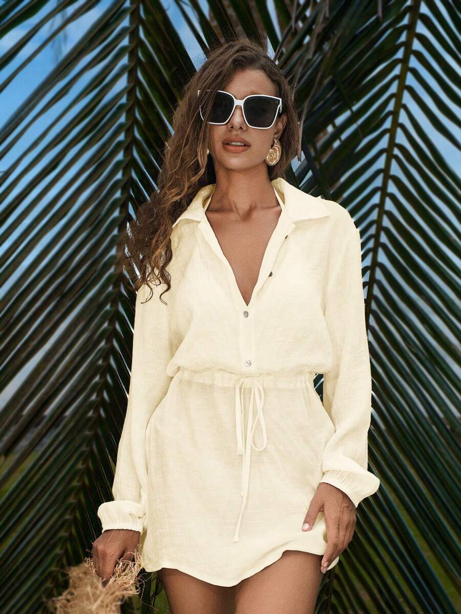 Saída de Praia Camisa Manga Longa