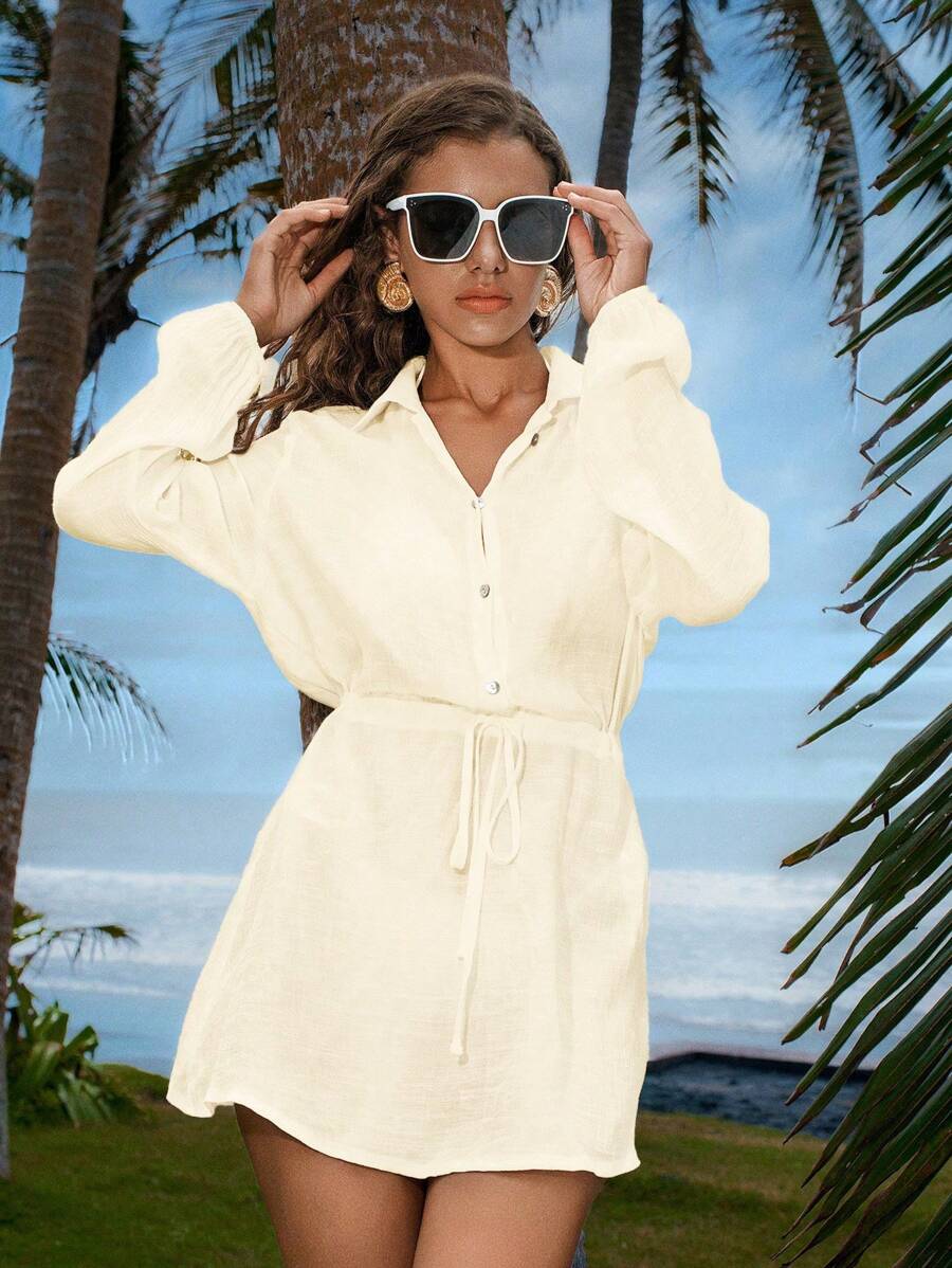 Saída de Praia Camisa Manga Longa