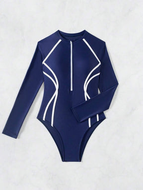 Maiô Manga Longa com Zíper