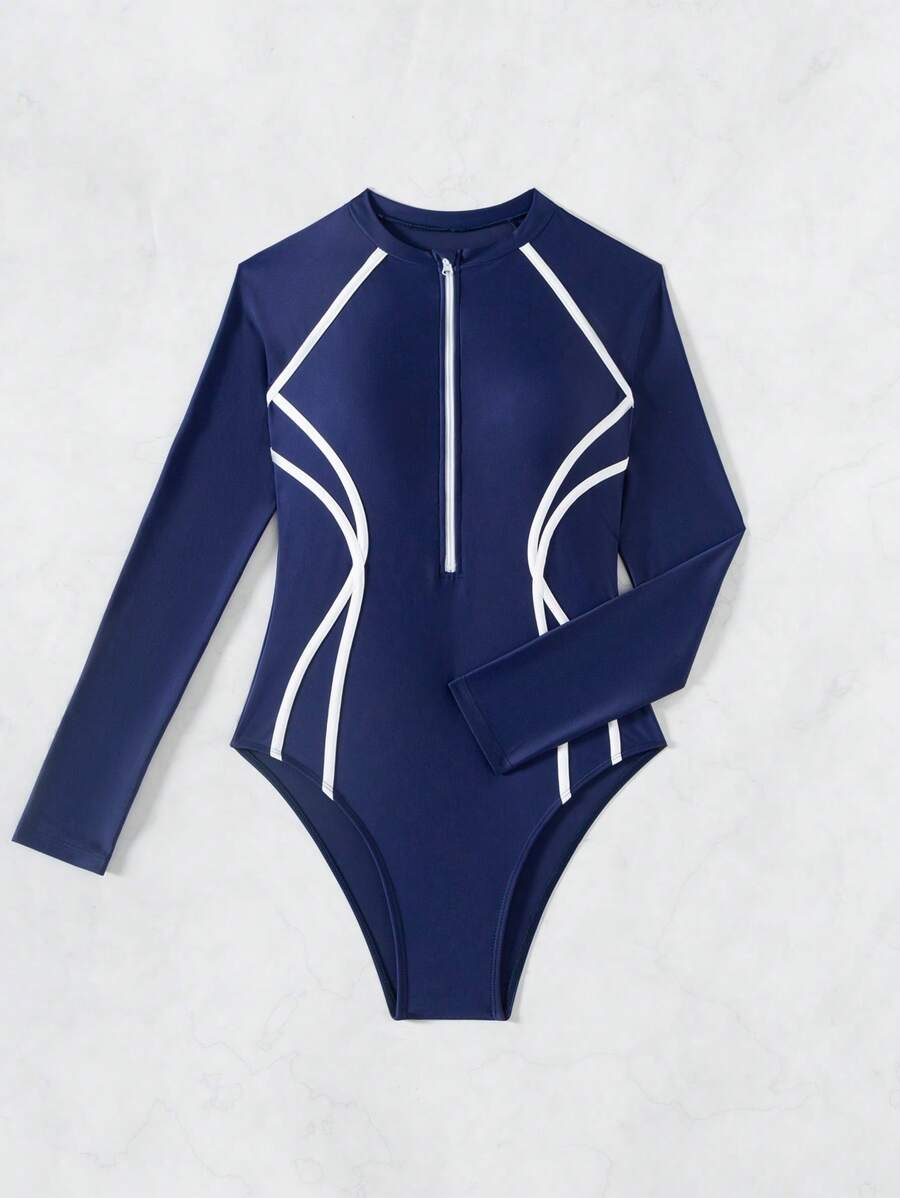 Maiô Manga Longa com Zíper