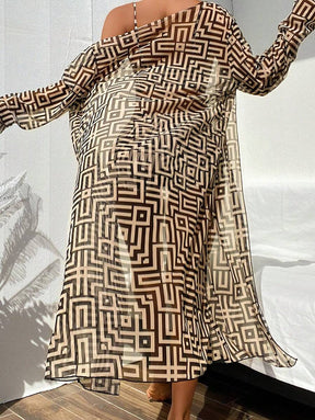 Conjunto Praia Estampado 3 Peças