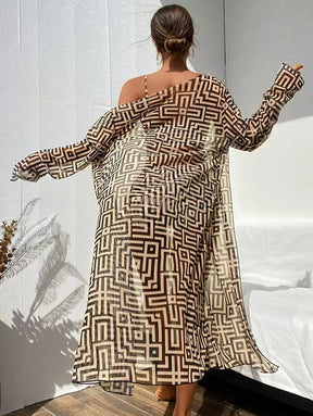 Conjunto Praia Estampado 3 Peças