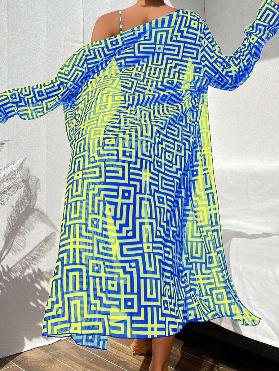 Conjunto Praia Estampado 3 Peças