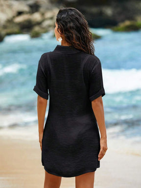 Camisa Branca Feminina Saída de Praia Casual