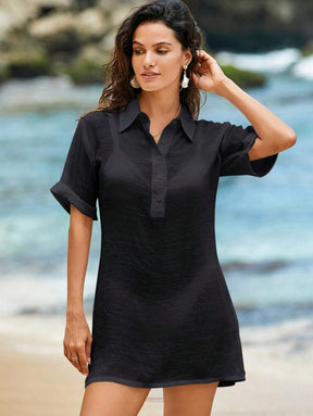 Camisa Branca Feminina Saída de Praia Casual