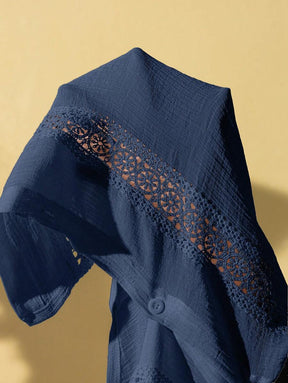 Saída de Praia Camisa com Renda Plus Size