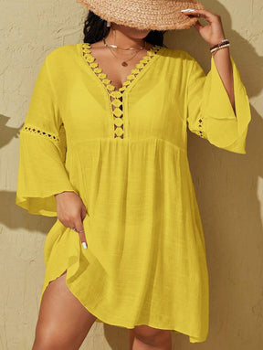 Saída de Praia com Rendados Plus Size