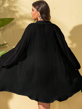 Saída de Praia em Renda Plus Size