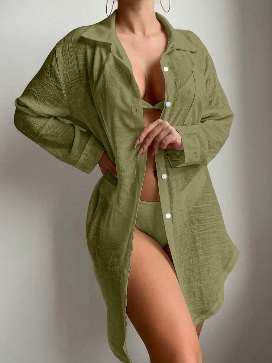 Saída de Praia Camisa Versátil e Elegante