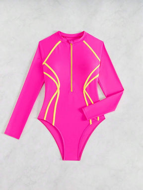 Maiô Manga Longa com Zíper