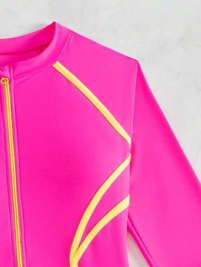 Maiô Manga Longa com Zíper