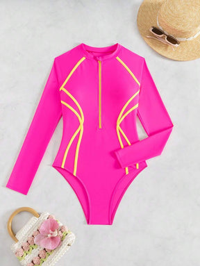 Maiô Manga Longa com Zíper