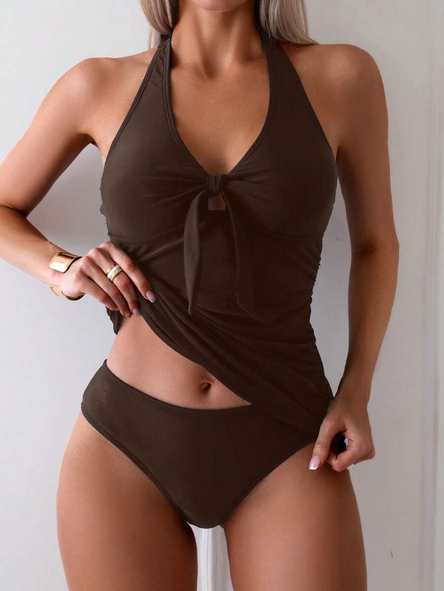 Tankini com Laço Frontal