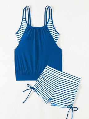 Conjunto Tankini Listrado com Short