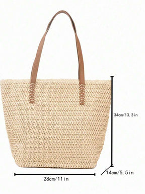 Bolsa em Palha com Alça de Ombro