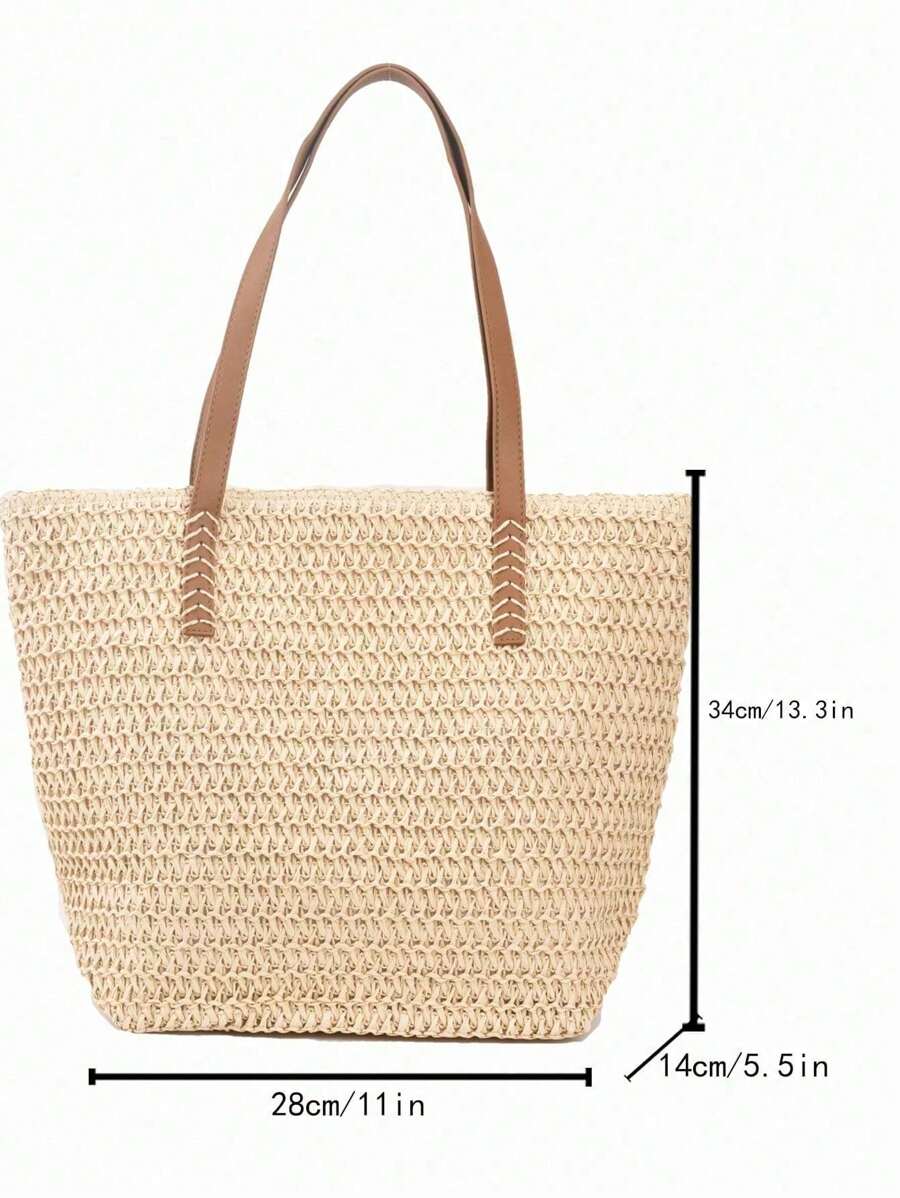 Bolsa em Palha com Alça de Ombro