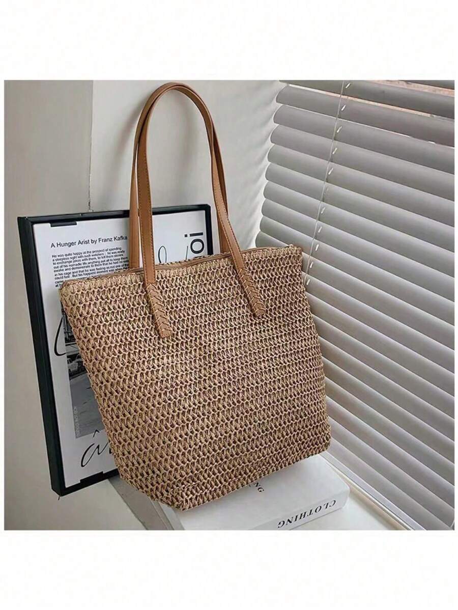 Bolsa em Palha com Alça de Ombro