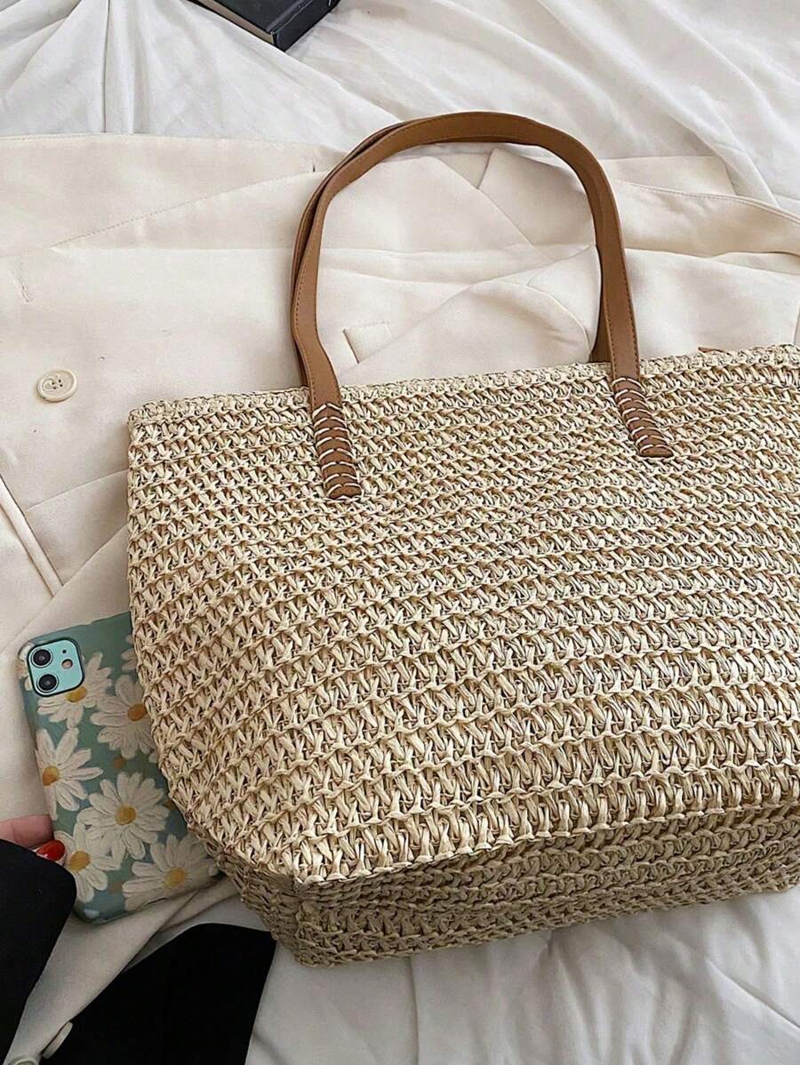 Bolsa em Palha com Alça de Ombro