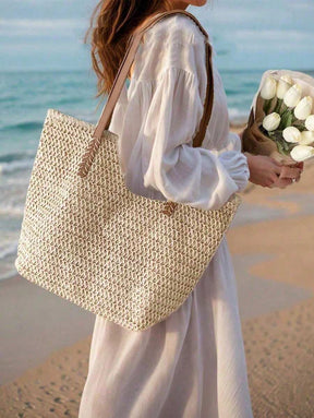 Bolsa em Palha com Alça de Ombro